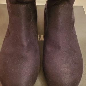 EUC Lower East Side Black Faux Suede Booties